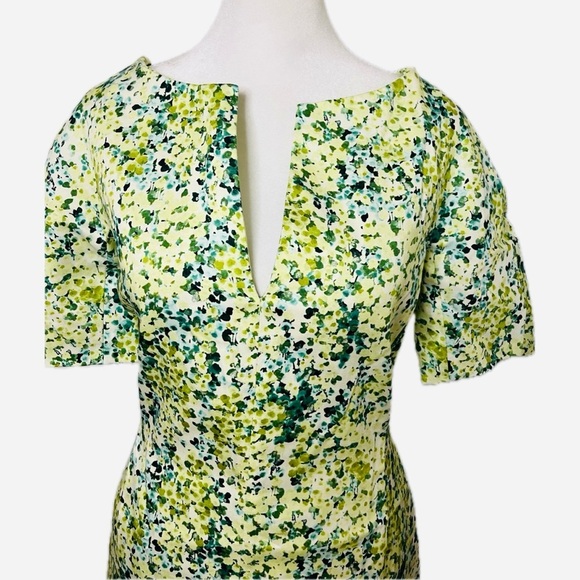 Intend Pianoforte di MaxMara Green Floral Dress - Italian Made, Sz 8 - Picture 4 of 9